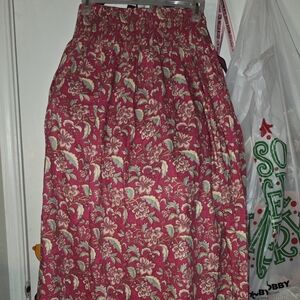 Floral Pink MAXI Skirt / VINTAGE STYLE